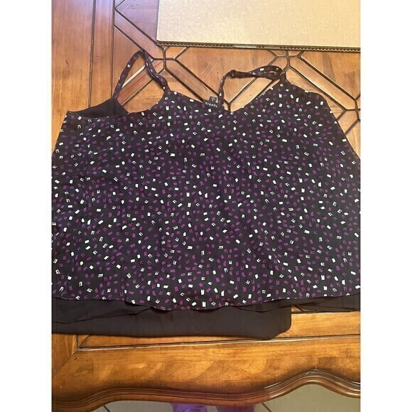 Torrid Sophie Chiffon Double Layer Swing Cami Top in Confetti Size 0 - Picture 8 of 8